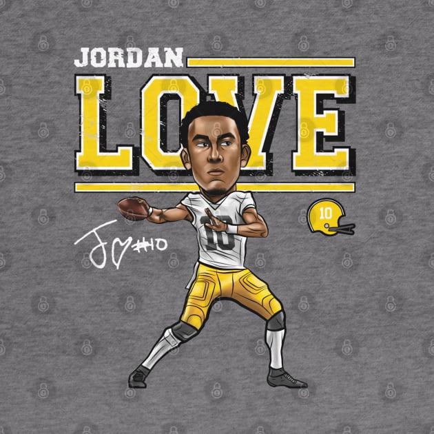 Jordan Love Green Bay Cartoon by MASTER_SHAOLIN